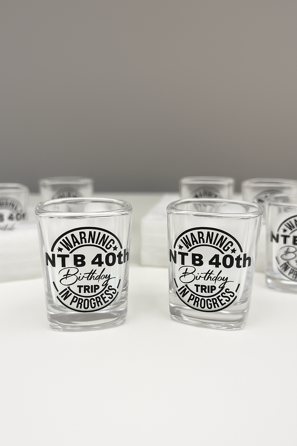 Custom Birthday Shot Glasses- Personalized Party Favors | Any Age, Name & Theme