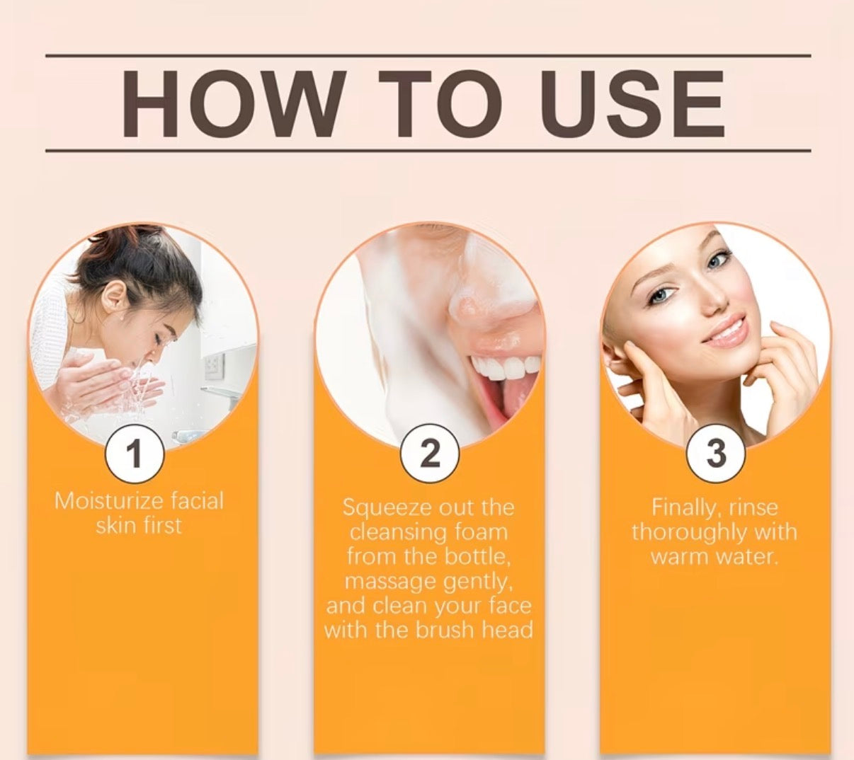 Turmeric Brightening Facial Cleanser with Brush Head – Kojic Acid & Rose Water | Deep Clean & Glow (3.38oz)