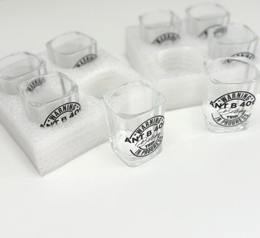 Custom Birthday Shot Glasses- Personalized Party Favors | Any Age, Name & Theme