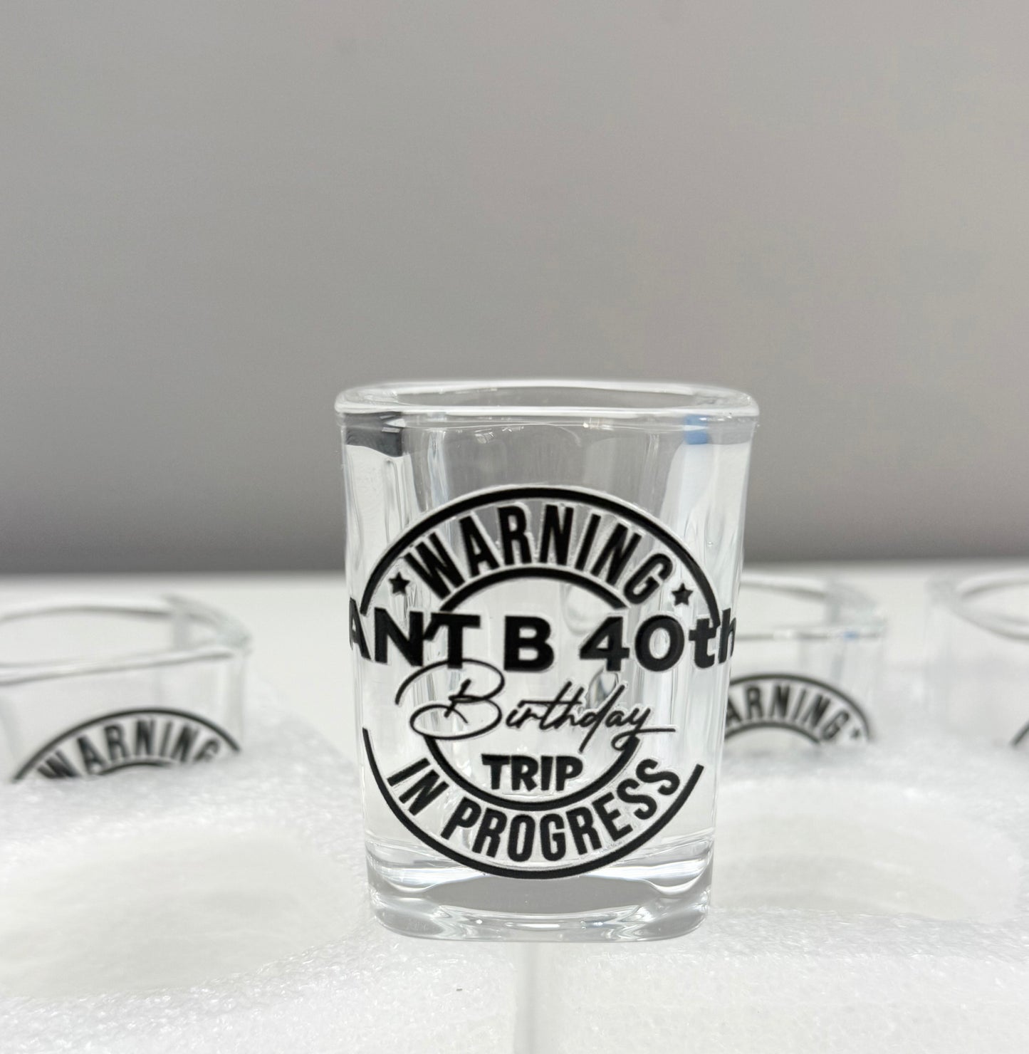 Custom Birthday Shot Glasses- Personalized Party Favors | Any Age, Name & Theme