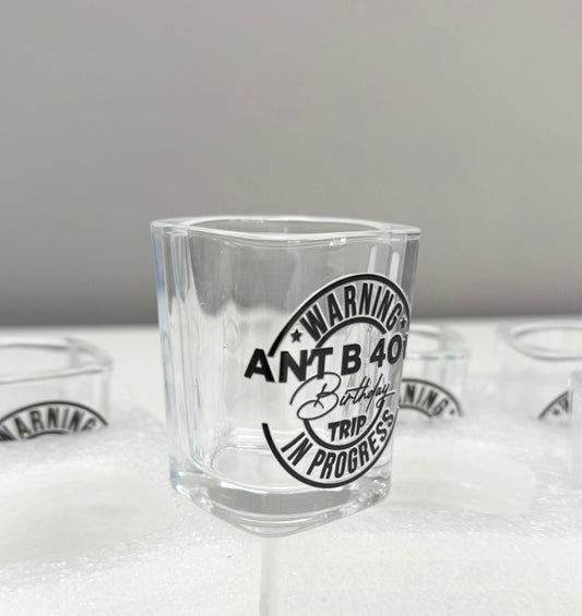 Custom Birthday Shot Glasses- Personalized Party Favors | Any Age, Name & Theme