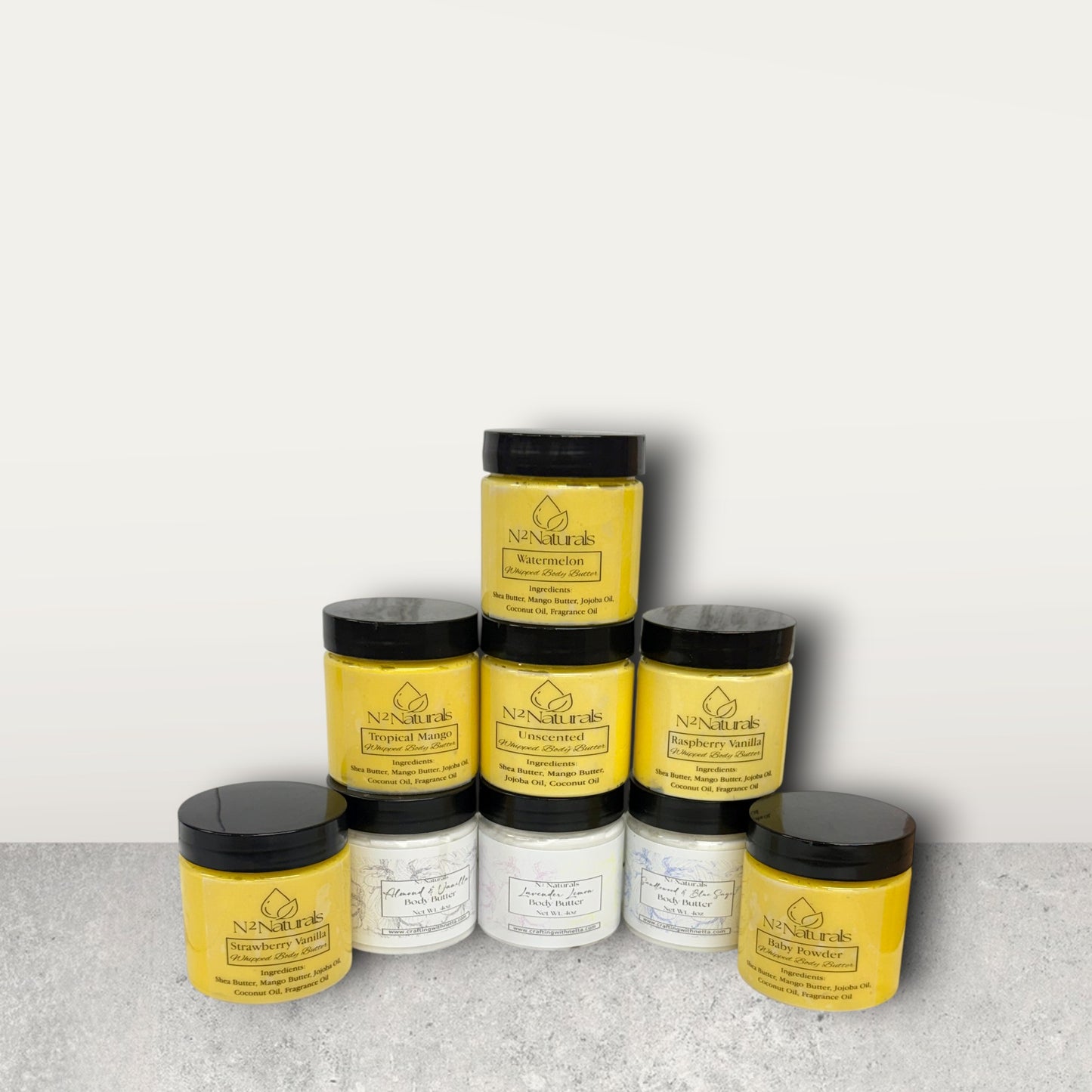 N² Naturals 4oz Whipped Shea Butter| Moisturizing Cream